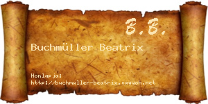 Buchmüller Beatrix névjegykártya
